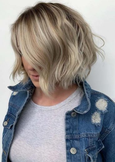 Blonde Balayage Short Bob Haircuts in 2019