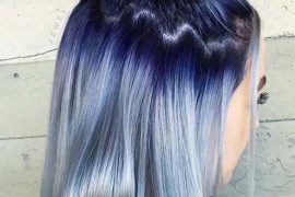 Blue Hairstyles with Top Bun Styles in 2019