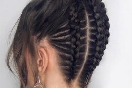 Stylish Braided up Top Knot Hairstyles for Next Occasion
