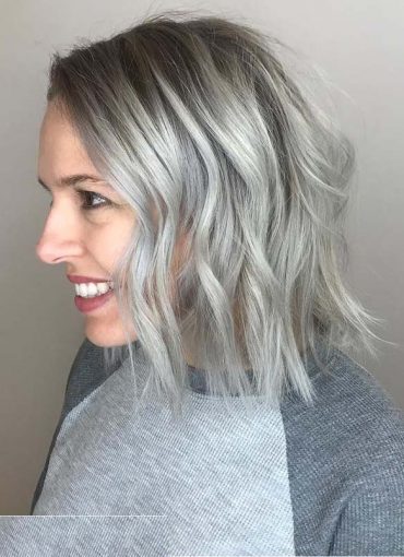 Chin Length Hairstyles for Gray Hair in 2019