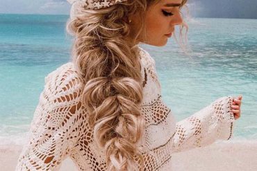 So Pretty Mermaid Crown Braid Styles for Long Hair in 2019