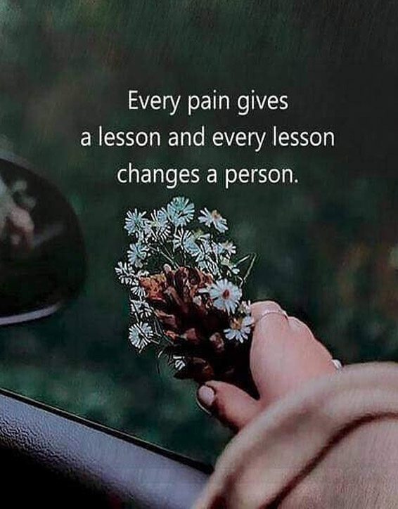 Every Pain Gives a Lesson - Best Quotes About Life
