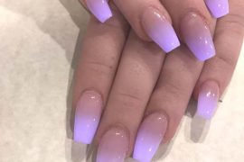 Fashionable Purple Ombre Nails Deigns in 2019