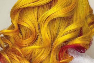 Beautiful vivid yellow hair color trends in 2019