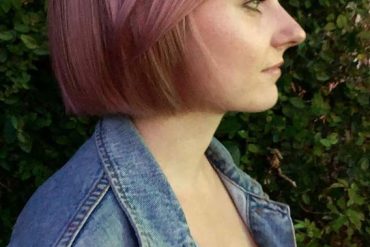 Pink lilac balayage haircuts for short hair in 2019