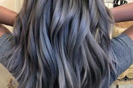 Steel blue balayage hair color ideas to follow in 2019