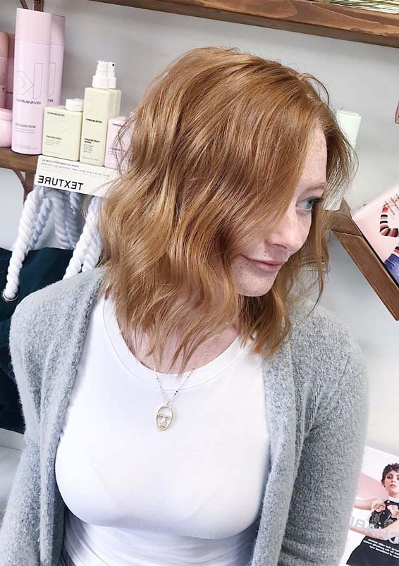 Strawberry blonde haircuts to wear in year 2019
