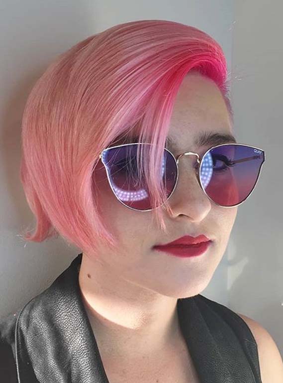 pink hair colors for short undercuts for 2019