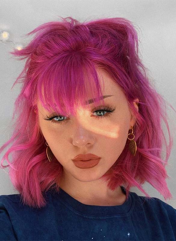 Pink Hair Styles & Hair Color Shades for Women 2019