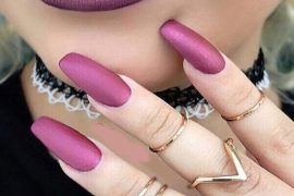 Marvelous Lipstick Makeup Styles with Matching Nails