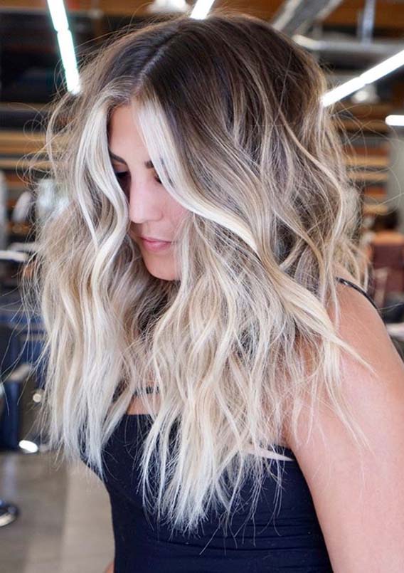 Fresh Blonde Hair Colors Contrasts for Women 2019