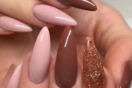 Gorgeous Combo Of Pink & Brown Nail Art Designs for 2019