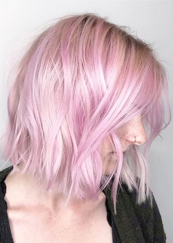Fresh Pink Bob Haircuts to Show Off in Year 2020