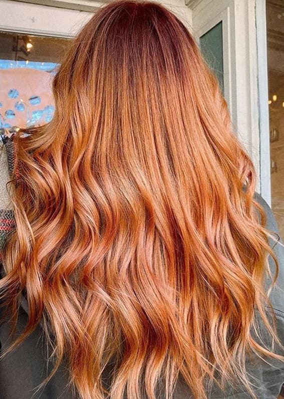 Amazing Combination Of Peach and Copper Hair Colors in 2020