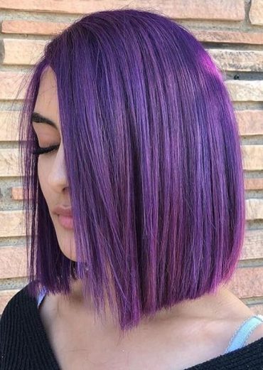 Beautiful purple bob haircuts for women in 2020