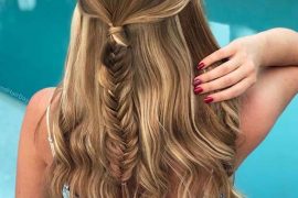 Half up fishtail hair styles for long hair to Try in 2020