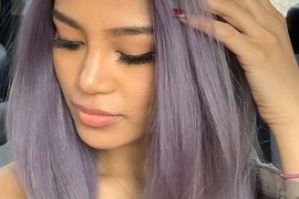 Rooty metallic lavender hair color trends for Women 2020