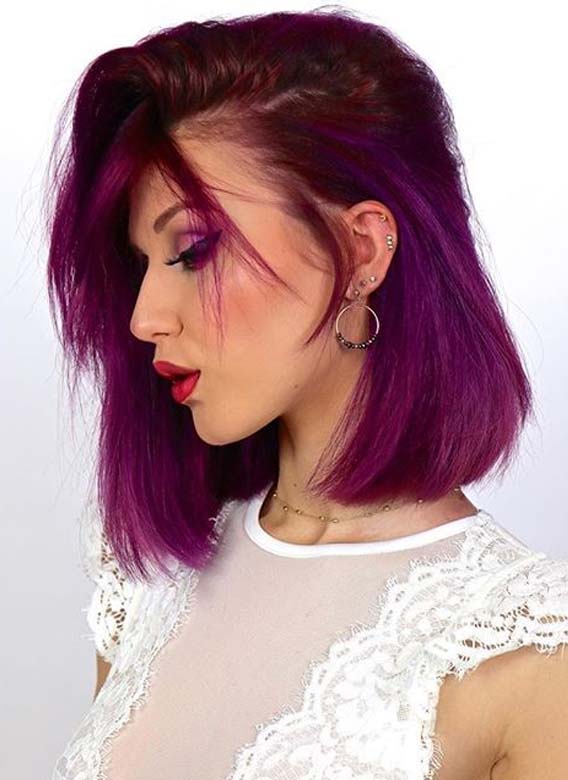 Obsessed Purple Hair Color Shades for Women in Year 2020