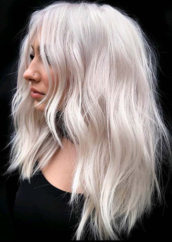 Soft Platinum Textured Haircuts to Show Off in 2020