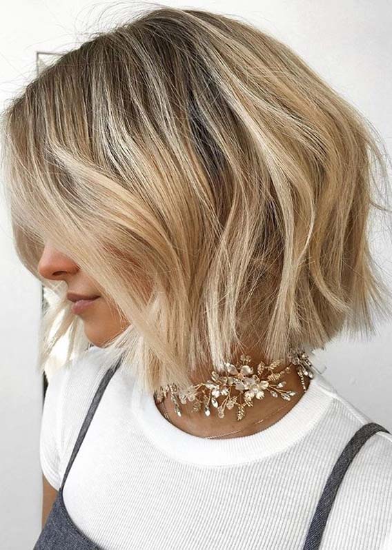 Modern Textured Blonde Bob Haircuts for Every Woman in 2020