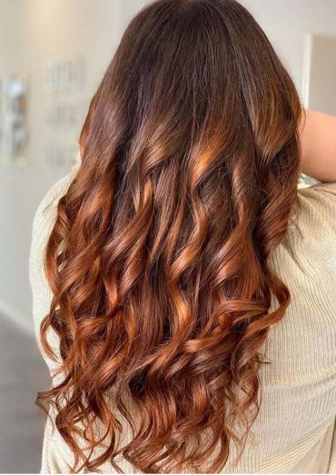 Hot copper Balayage hair color trends for Women 2020