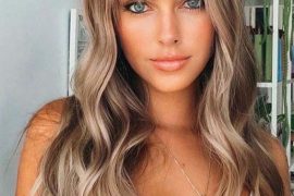 Long Balayaged Hairstyles with Bangs for Women in 2020