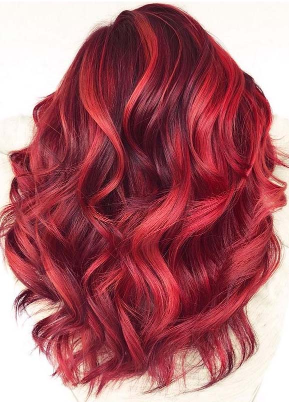 Beautiful red balayage hair color shades to Show Off in 2020