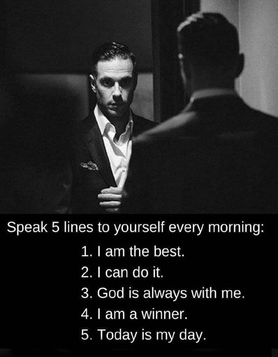 Speak 5 Lines to Yourself - Best Morning Quotes