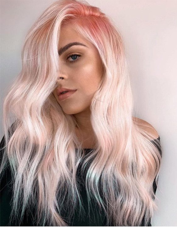 Peach Blonde Hair Color Highlights to Enhance Beauty