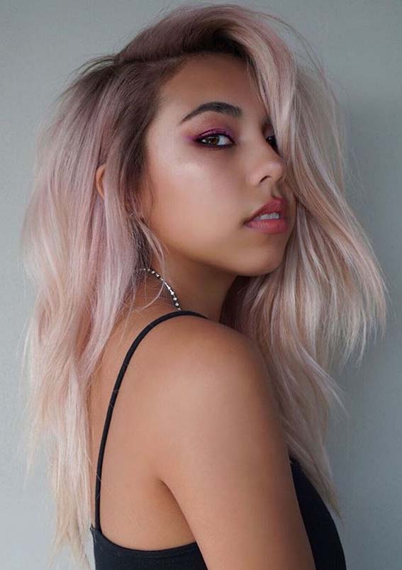 Beautiful pink pastel Hair Colors for Long Hair in 2020