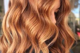 Perfect pairing of bronze hues and coppered curls