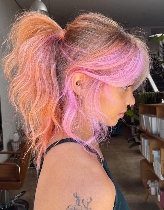 Pink Ponytail Hairstyles for Celebrity Girls
