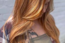 Best Copper and blonde balayage Hair Color Ideas