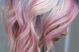 Beautiful pastel lob Haircut Styles to Show Off
