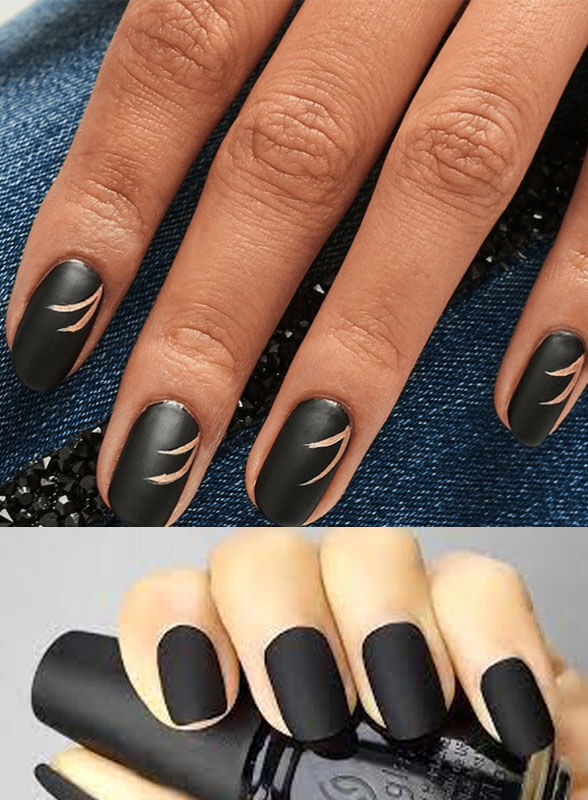 matte finish nail designs