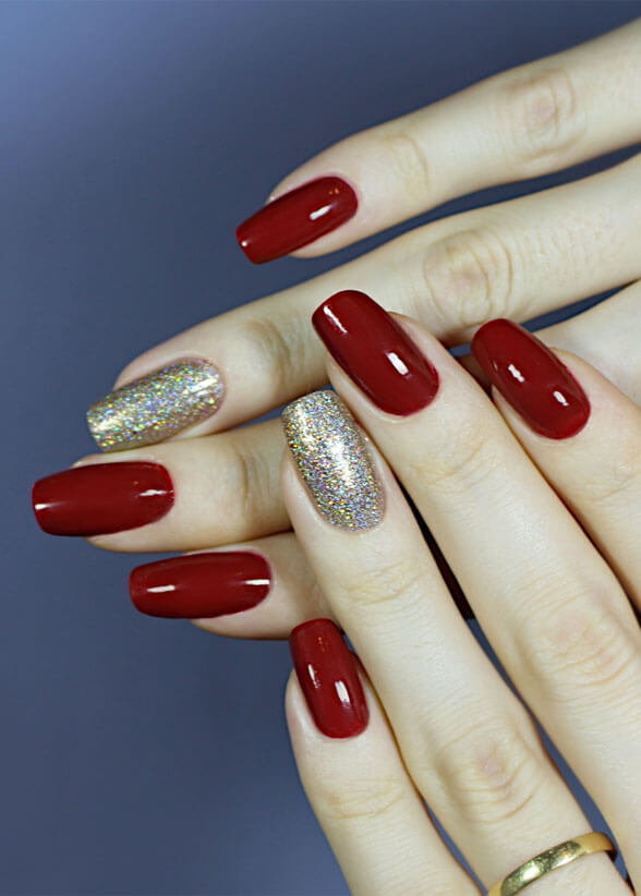 Cranberry Red Nail designs