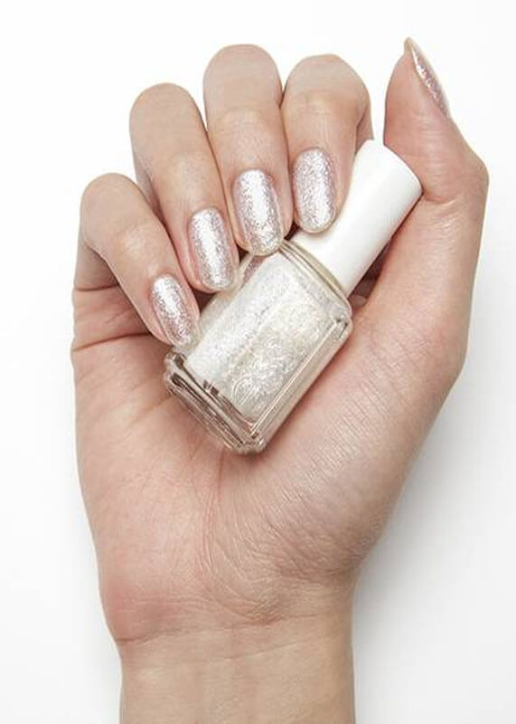 shimmery white nail polish